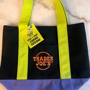 Black and Green Halloween Trader Joe’s mini Canvas Tote Bag